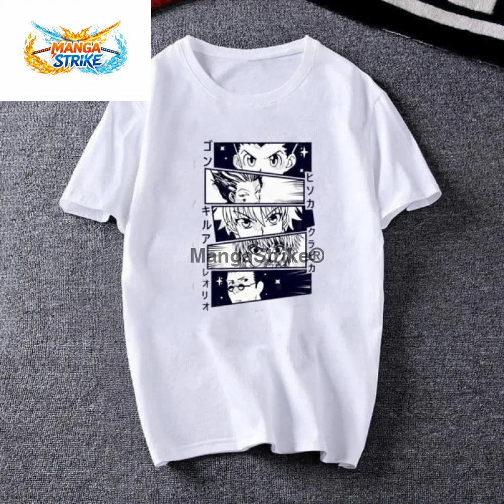 T-shirt Hunter x Hunter - Gon Kirua Kurapika Hisoka et Léolio