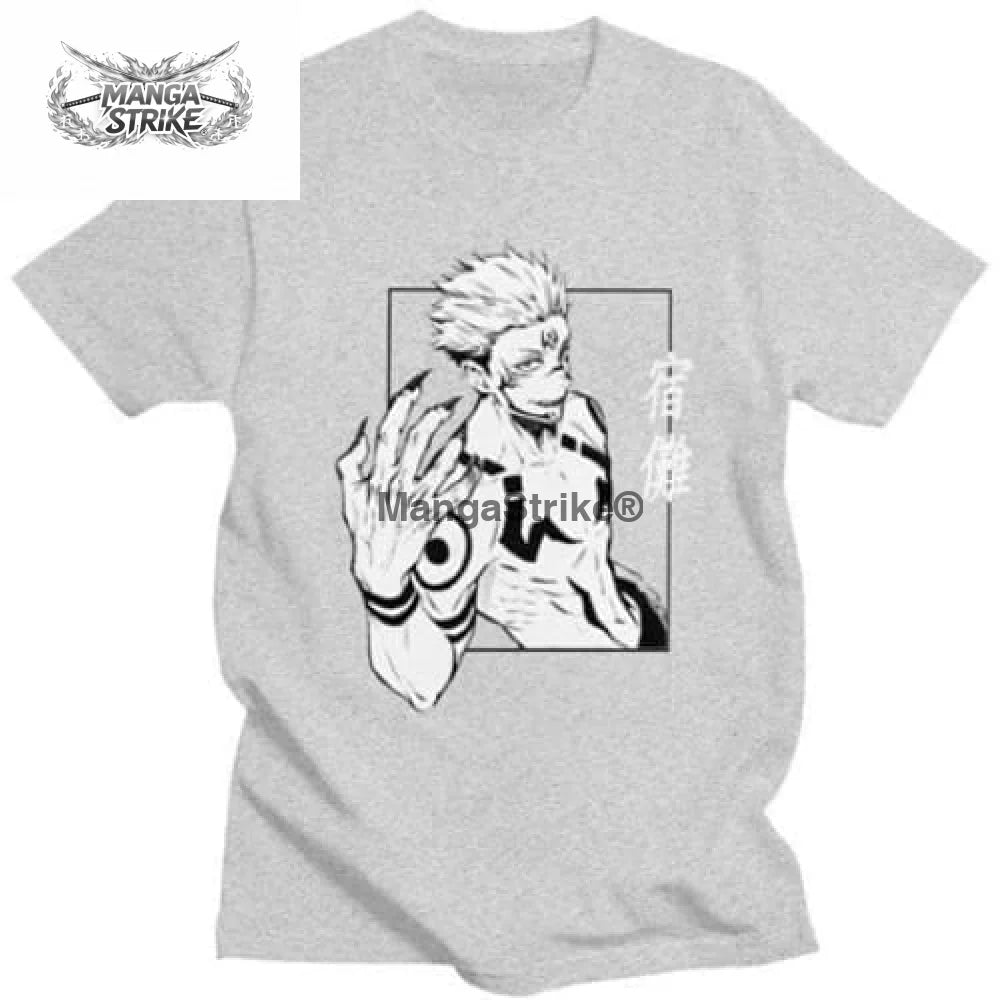 T-Shirt Jujutsu Kaisen - Ryomen Sukuna - Gris / S