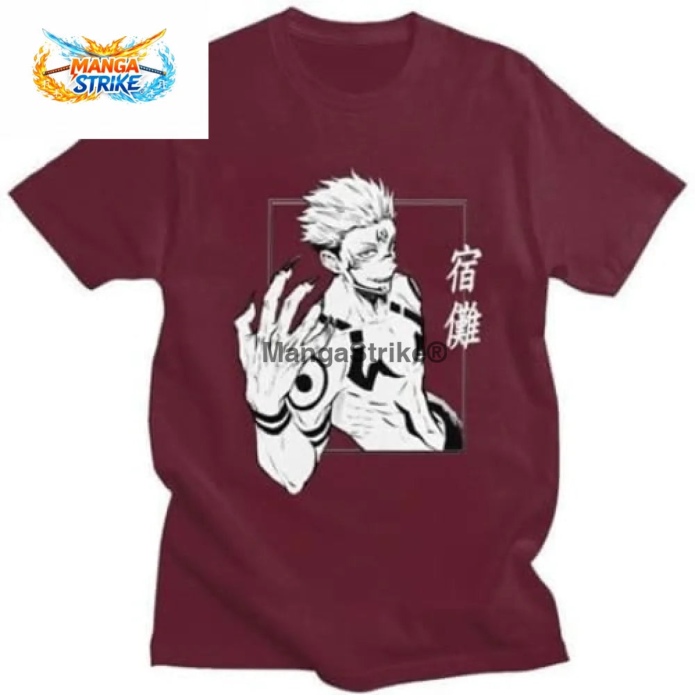 T-Shirt Jujutsu Kaisen - Ryomen Sukuna - Rouge / S