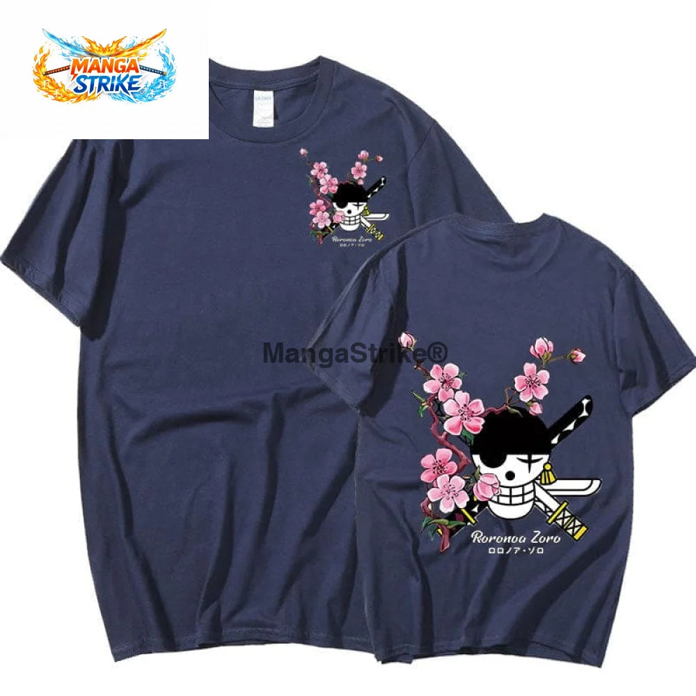 T-Shirt One piece - Logo Roronoa Zoro - Bleu / S