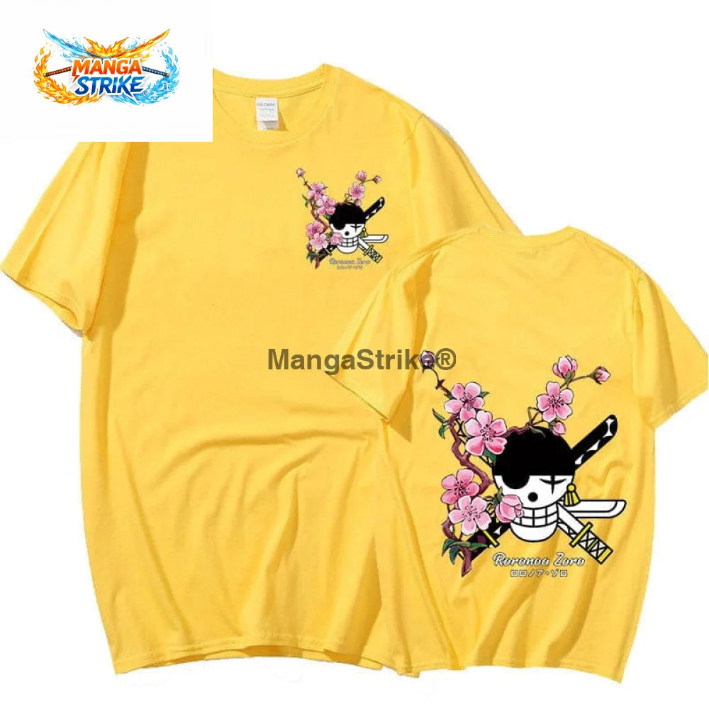 T-Shirt One piece - Logo Roronoa Zoro - Jaune / S