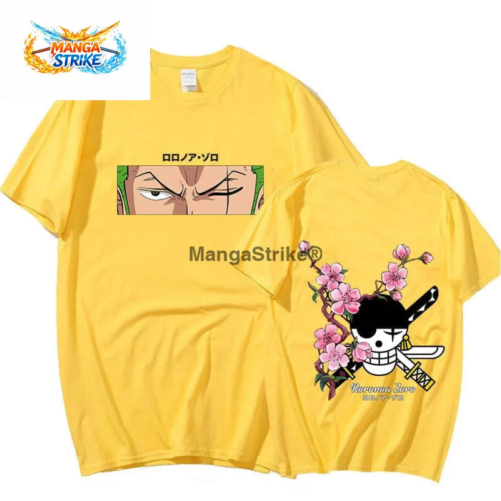 T-Shirt One piece - Pirate Roronoa Zoro - Jaune / S
