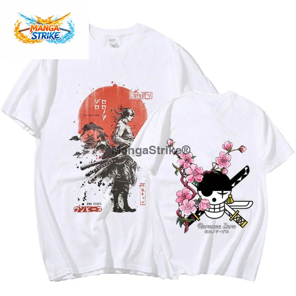 T-Shirt One piece - Roronoa Zoro - Blanc / S