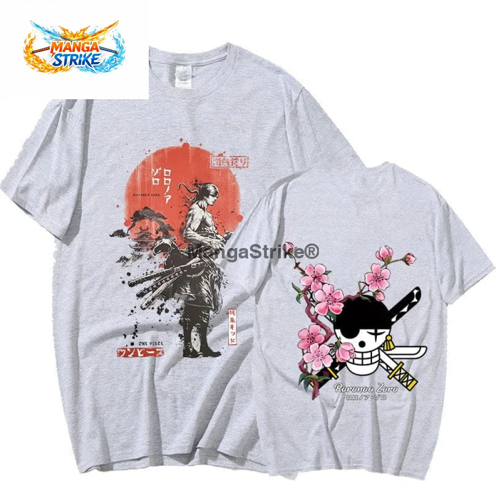 T-Shirt One piece - Roronoa Zoro - Gris / S