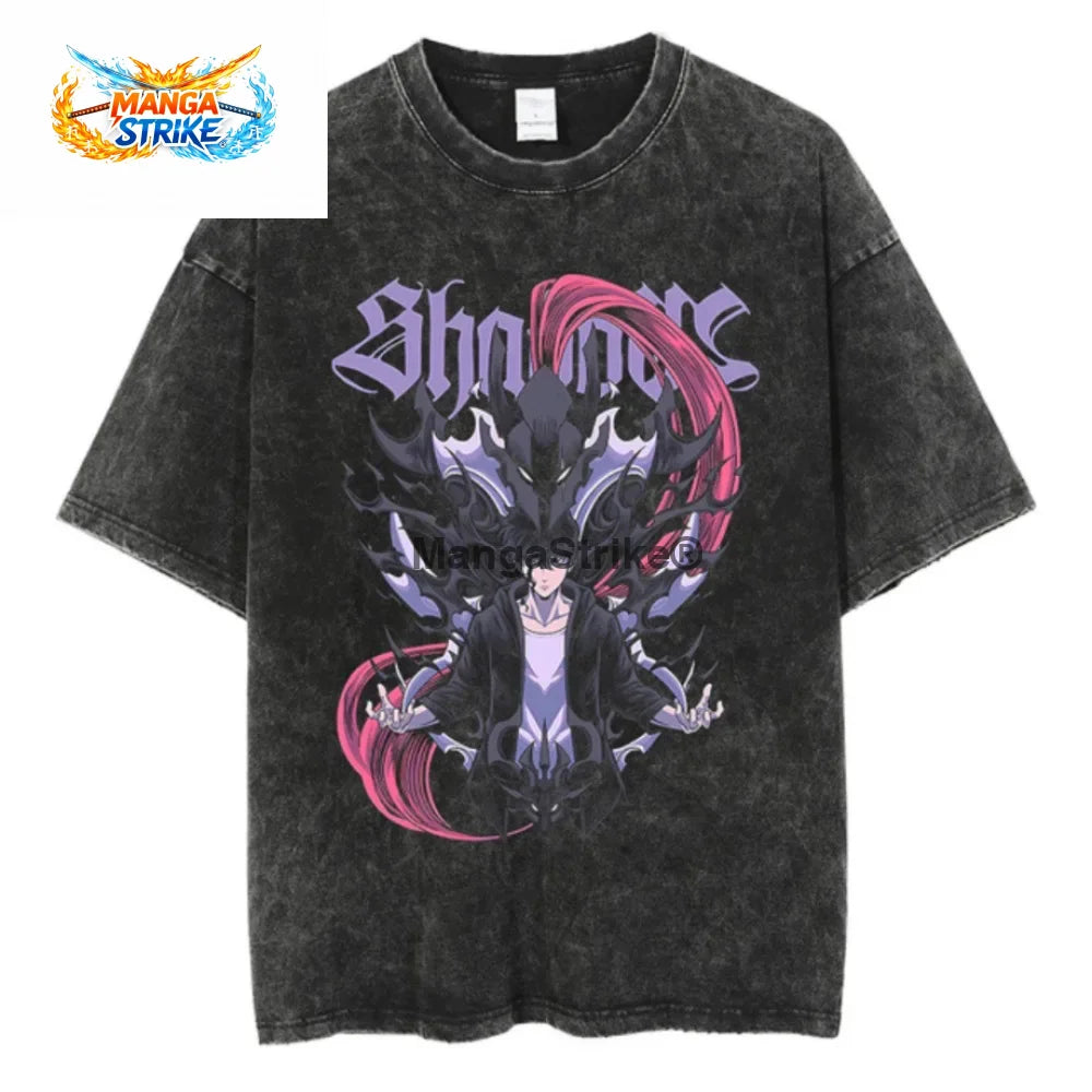 T-Shirt Solo Leveling - Oversize Igris x Sung ’Serviteur de l’Ombre’ - XS