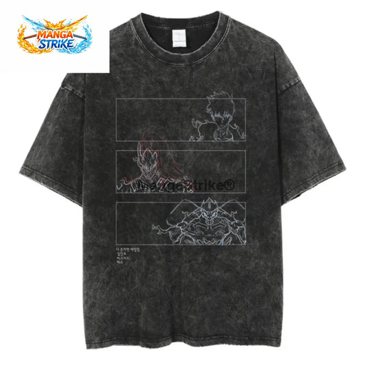 T-Shirt Solo Leveling - Oversize Les Serviteurs des Ombres - XS