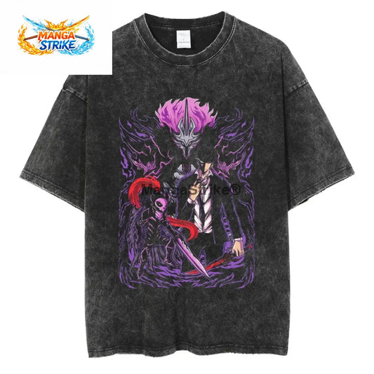 T-Shirt Solo Leveling - Oversize Monarque des Ombres ’Fusion’ - XS