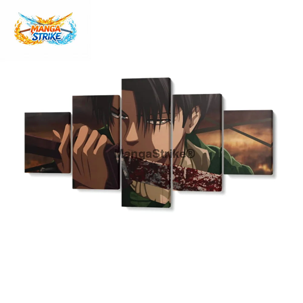 Tableau Attaque des Titans - Livaï - Moyenne taille: 20x35 20x45 20x55cm / Sans cadre - 1704