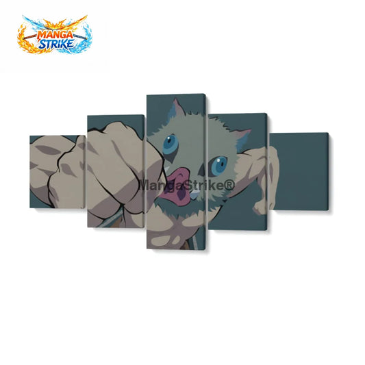 Tableau Demon Slayer - Inosuke - Moyenne taille: 20x35 20x45 20x55cm / Sans cadre - 1704