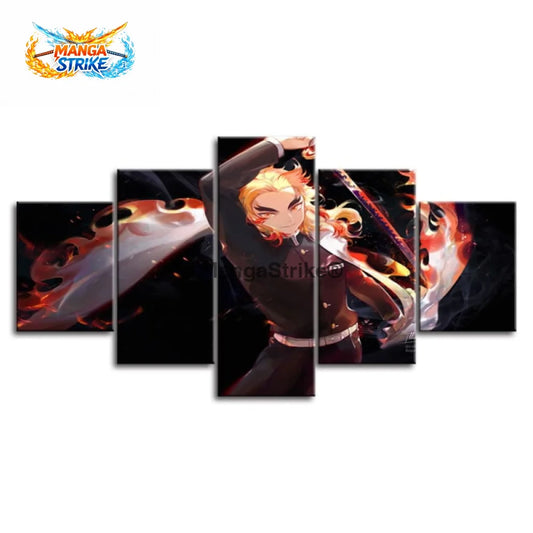 Tableau Demon Slayer - Kyojuro Rengoku - Moyenne taille: 20x35 20x45 20x55cm / Sans cadre - 1704