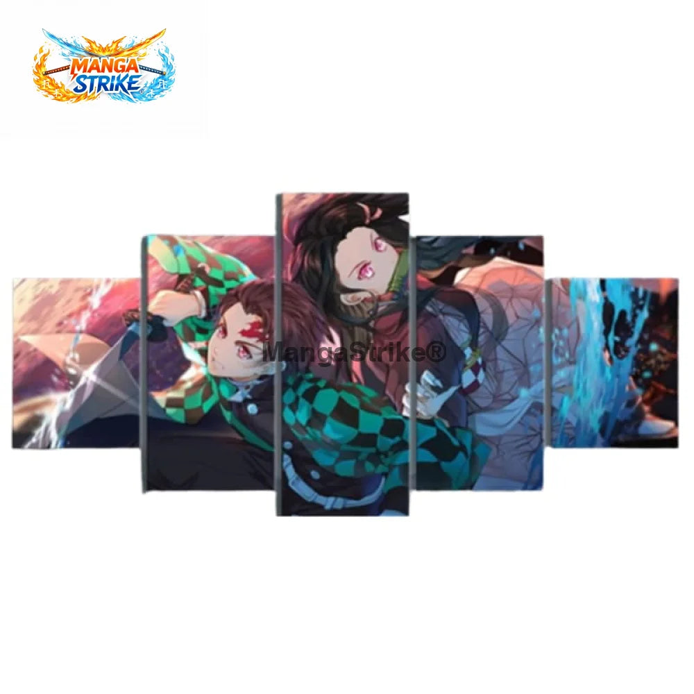 Tableau Demon Slayer - Nezuko et Tanjiro - Moyenne taille: 20x35 20x45 20x55cm / Sans cadre - 1704
