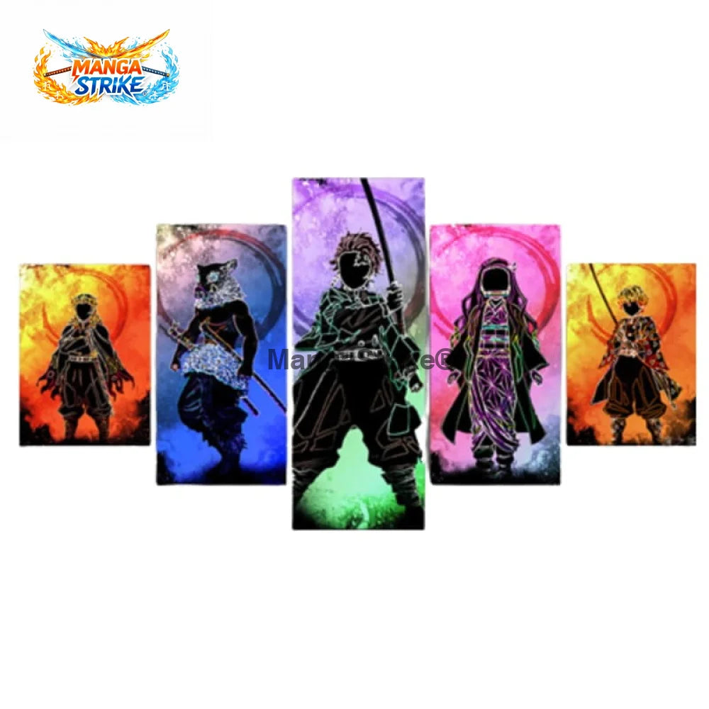 Tableau Demon Slayer - Pourfendeurs ’Train de l’Infini’ - Moyenne taille: 20x35 20x45 20x55cm / Sans cadre - 1704