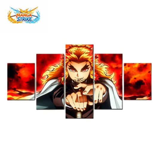 Tableau Demon Slayer - Rengoku - Moyenne taille: 20x35 20x45 20x55cm / Sans cadre - 1704