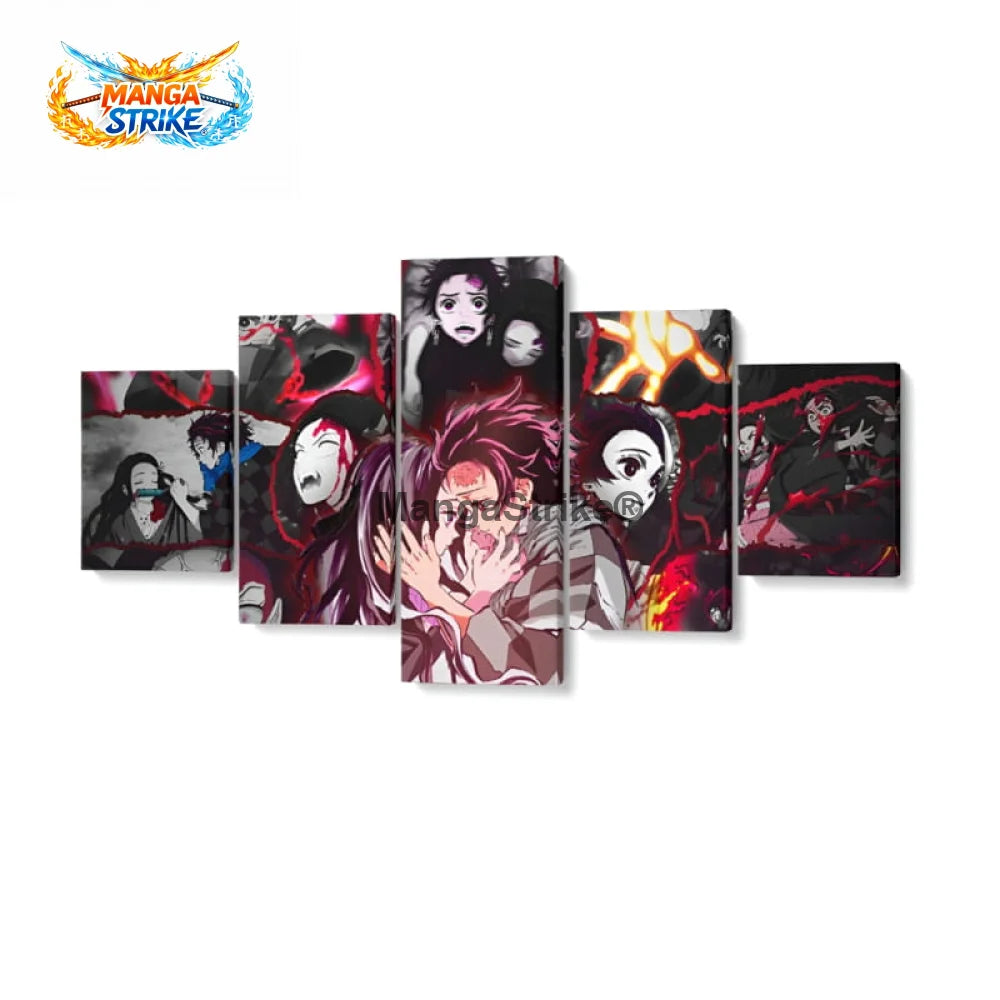 Tableau Demon Slayer - Tanjiro & Nezuko - Moyenne taille: 20x35 20x45 20x55cm / Sans cadre - 1704