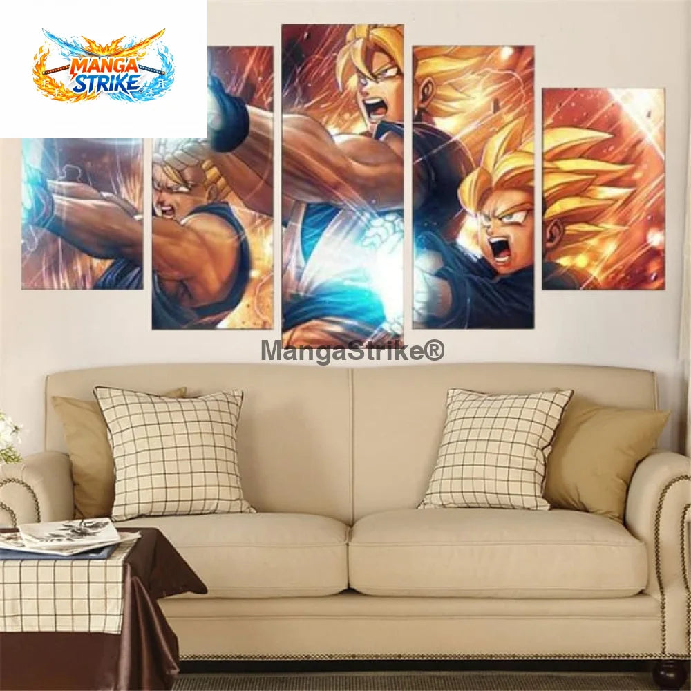 Tableau Dragon Ball Z - Kamehameha Père Fils - tableau