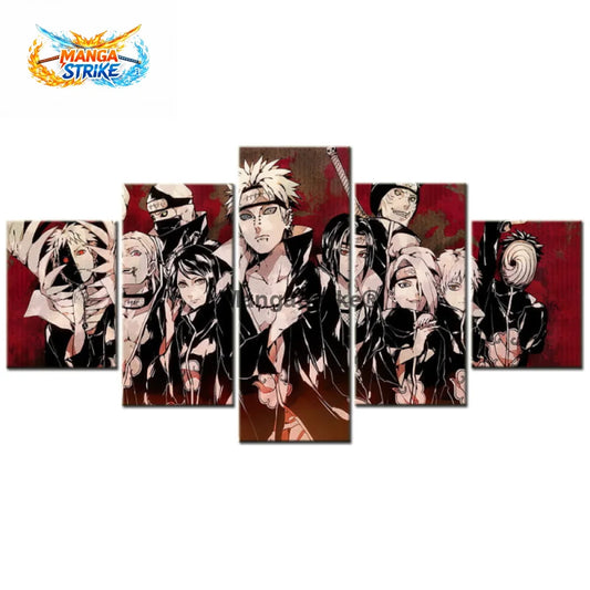 Tableau Naruto - Akatsuki l’Alliance des Ombres - Moyenne taille: 20x35 20x45 20x55cm / Sans cadre - 1704