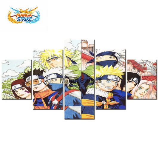 Tableau Naruto - Equipe 7 1ère et 2ème Génération - Moyenne taille: 20x35 20x45 20x55cm / Sans cadre - 1704