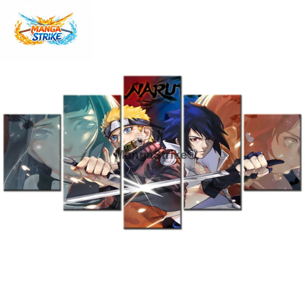 Tableau Naruto - Les Lames de la Détermination - Moyenne taille: 20x35 20x45 20x55cm / Sans cadre - 1704