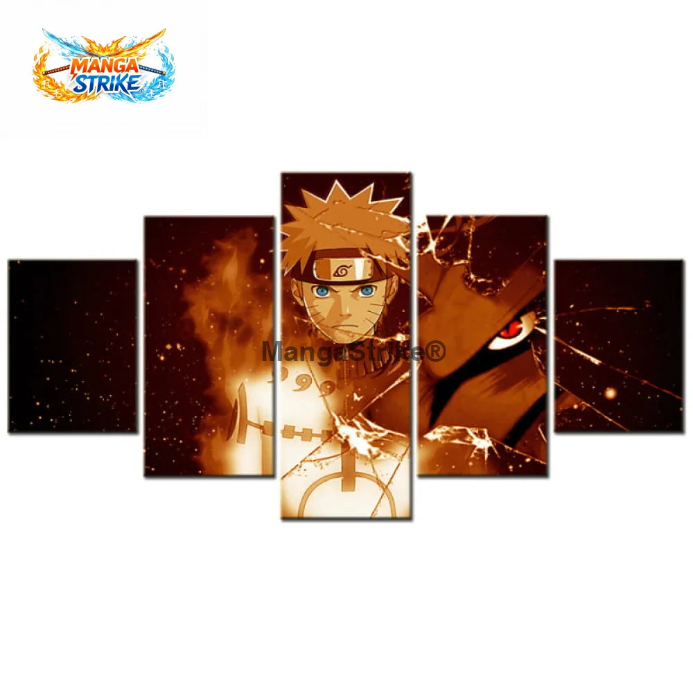 Tableau Naruto - Naruto x Kurama - Moyenne taille: 20x35 20x45 20x55cm / Sans cadre - 1704