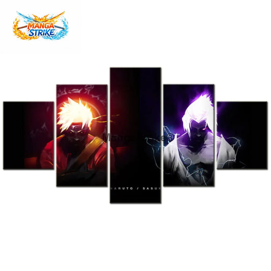 Tableau Naruto - Naruto x Sasuke Rivaux Éternels - Moyenne taille: 20x35 20x45 20x55cm / Sans cadre - 1704