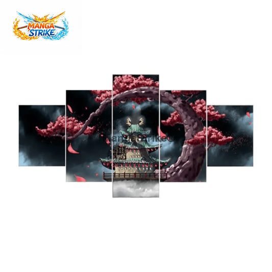 Tableau One Piece - Île de Wano Kuni - Moyenne taille: 20x35 20x45 20x55cm / Sans cadre - tableau