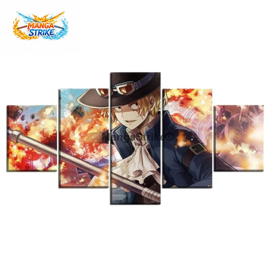 Tableau One Piece - Sabo - Moyenne taille: 20x35 20x45 20x55cm / Sans cadre - tableau