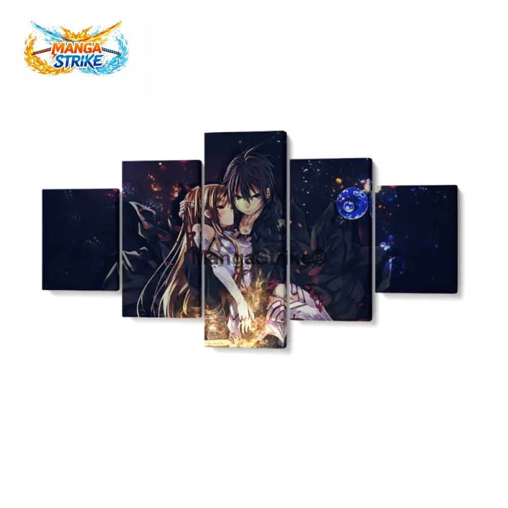 Tableau Sword Art Online - Kirito & Asuna - Moyenne taille: 20x35 20x45 20x55cm / Sans cadre - 1704