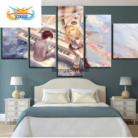 Tableau Your Lie in April - Arima Kôsei et Kaori Miyazono - Moyenne taille: 20x35 20x45 20x55cm / Sans cadre - 1704