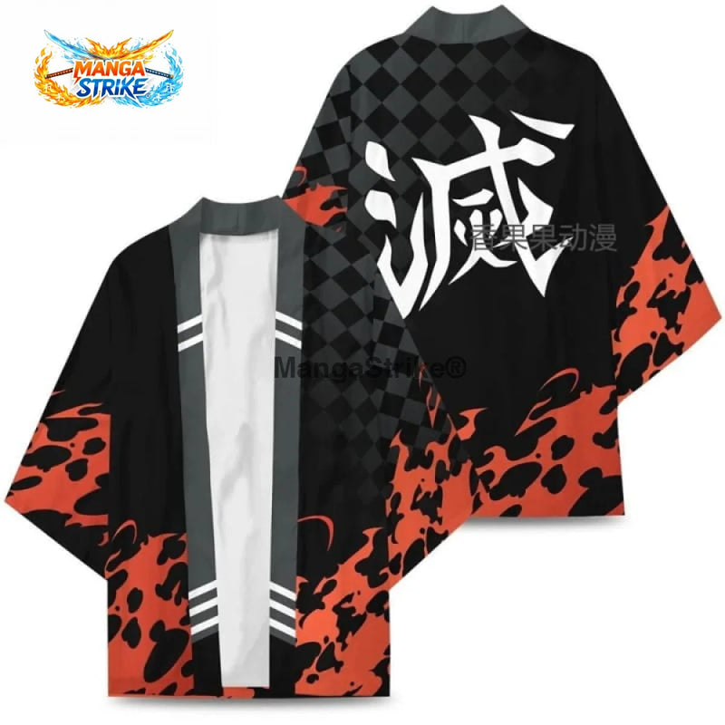 Veste Demon Slayer Kimono Rengoku