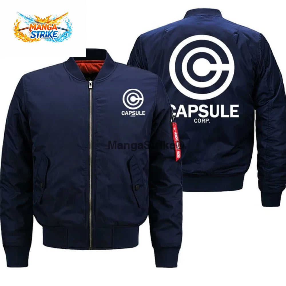 Veste Dragon Ball Z - Bomber Capsule Corp - Bleu foncé + Blanc / S