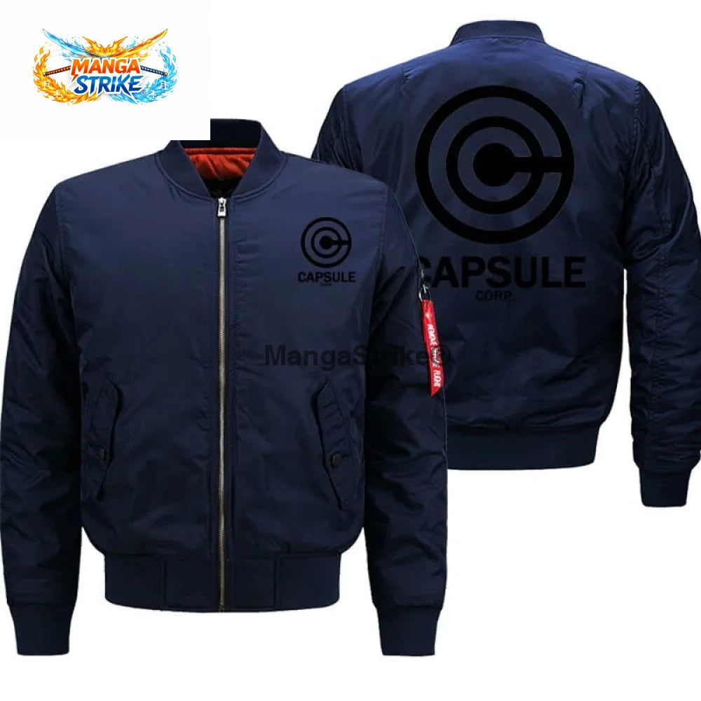 Veste Dragon Ball Z - Bomber Capsule Corp - Bleu foncé + Noir / S