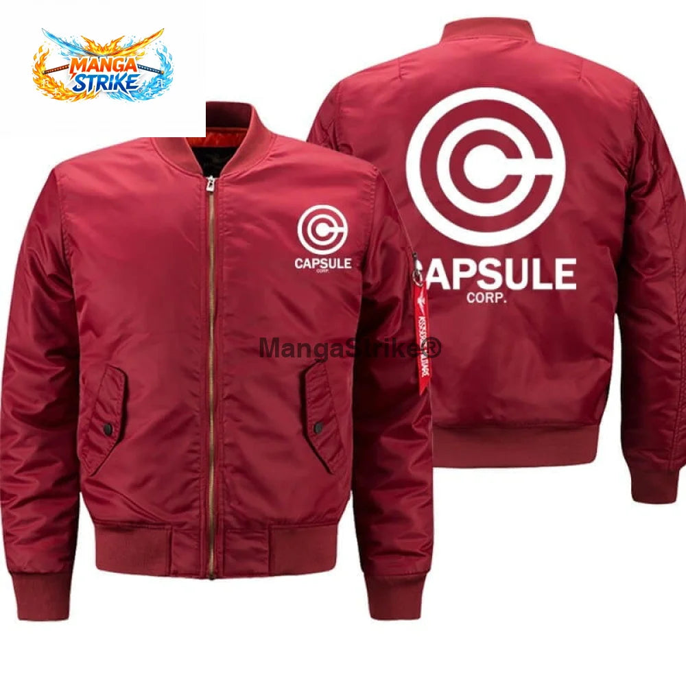 Veste Dragon Ball Z - Bomber Capsule Corp - Bordeau + Blanc / S