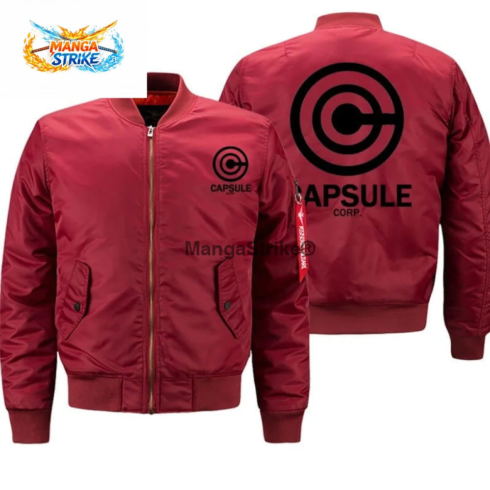 Veste Dragon Ball Z - Bomber Capsule Corp - Bordeau + Noir / S