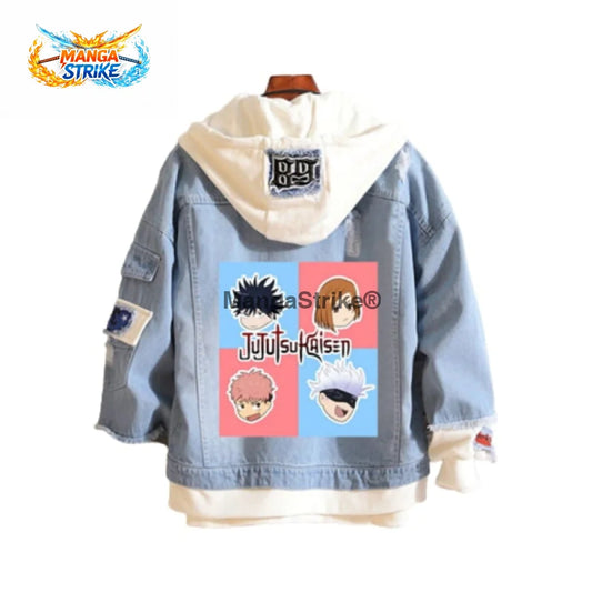 Veste Jujutsu Kaisen - en jean équipe Gojo - S