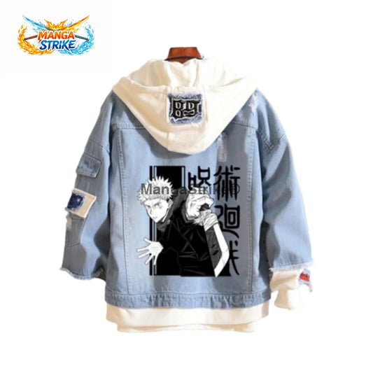 Veste Jujutsu Kaisen - en jean Itadori Yuji - S
