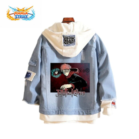 Veste Jujutsu Kaisen - en jean Itadori Yuji - S