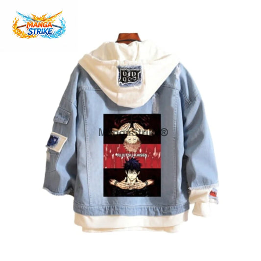 Veste Jujutsu Kaisen - en jean Megumi X Yuji - S