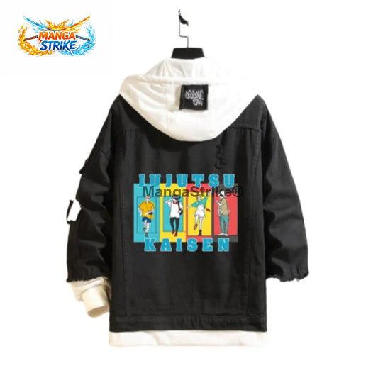 Veste Jujutsu Kaisen - en jean noir JJK - S