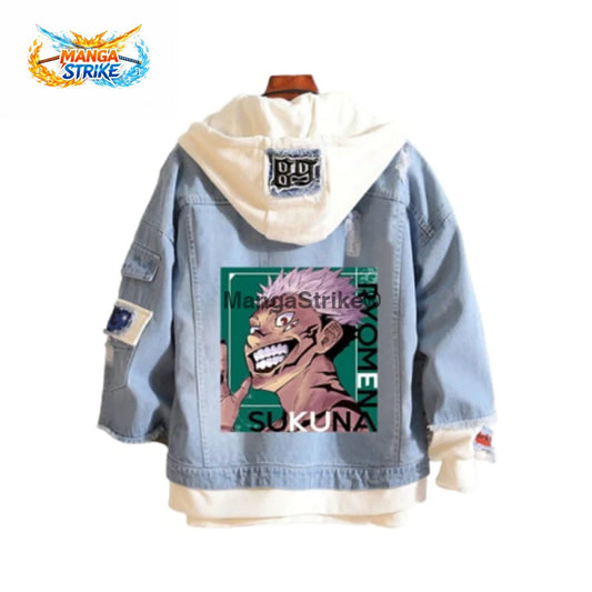 Veste Jujutsu Kaisen - en jean Ryomen Sukuna - S