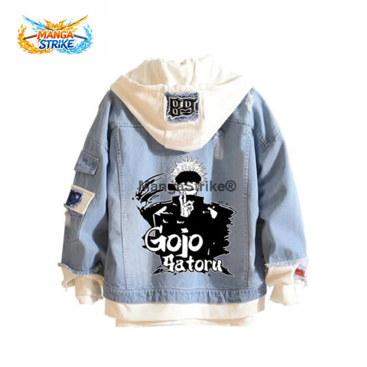 Veste Jujutsu Kaisen - en jean Satoru Gojo - S