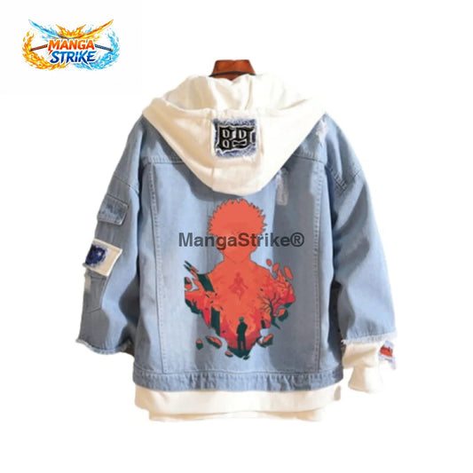 Veste Jujutsu Kaisen - en jean Sukuna X Gojo - S