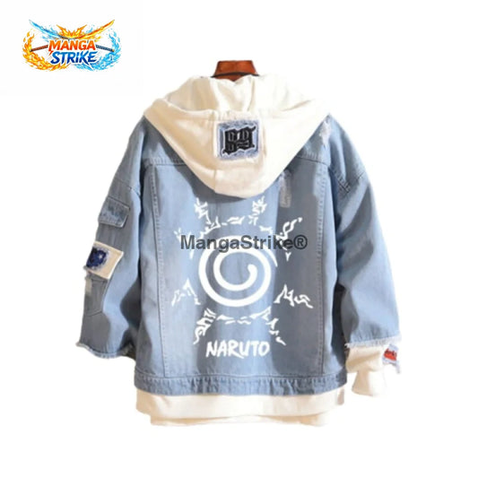 Veste Naruto - en jean Sceau Kyûbi - S