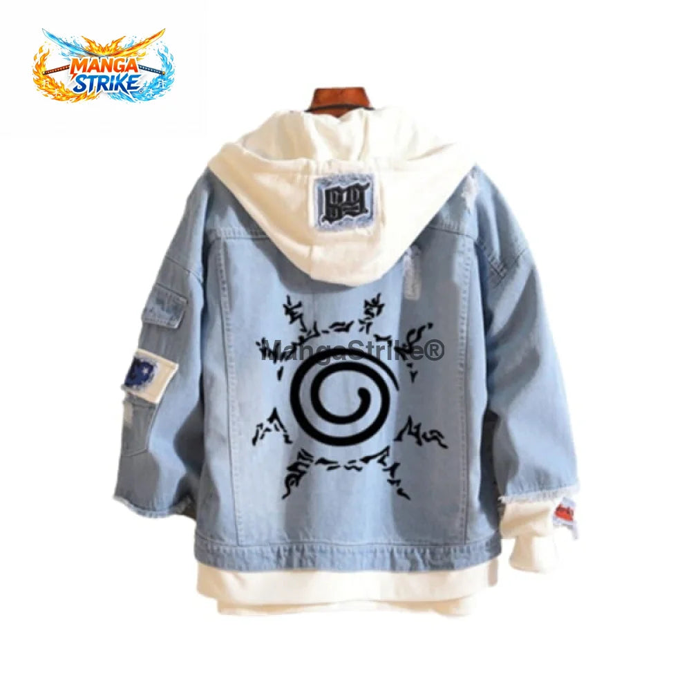 Veste Naruto - en jean Sceau Kyûbi - S