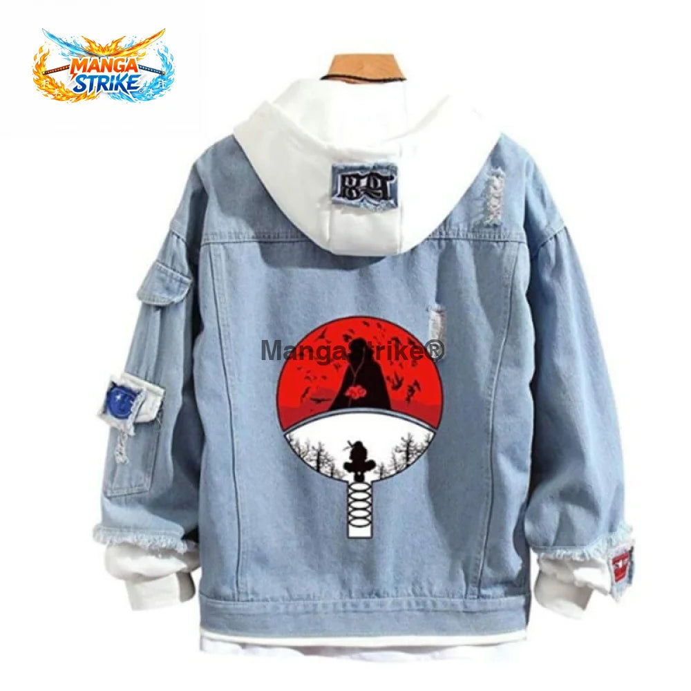 Veste Naruto - en jean Uchiwa - S