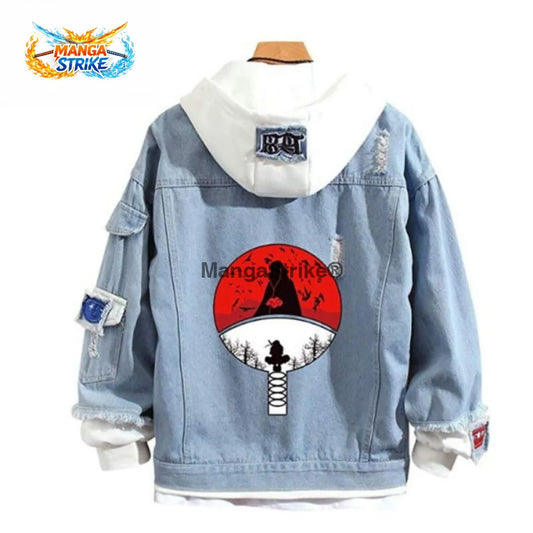 Veste Naruto - en jean Uchiwa - S